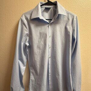 Van Heusen Flex3 Slim Fit Dress Shirt Men's Small Light Blue 14-14½, 34/35